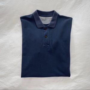 BRUNELLO CUCINELLI MEN’S NAVY BLUE POLO SHIRT - XS
